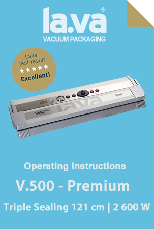lava vacuum sealer v500 premium 121 cm user manual a