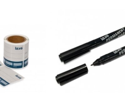 Permanent marker and Lava Labels